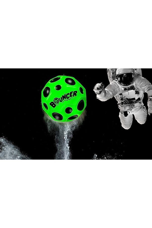 Yükseğe Zıplayan Delikli Bouncer Ball Space Ball Süper Uzay Topu 2 Adet Ay Top Moon Ball - 5
