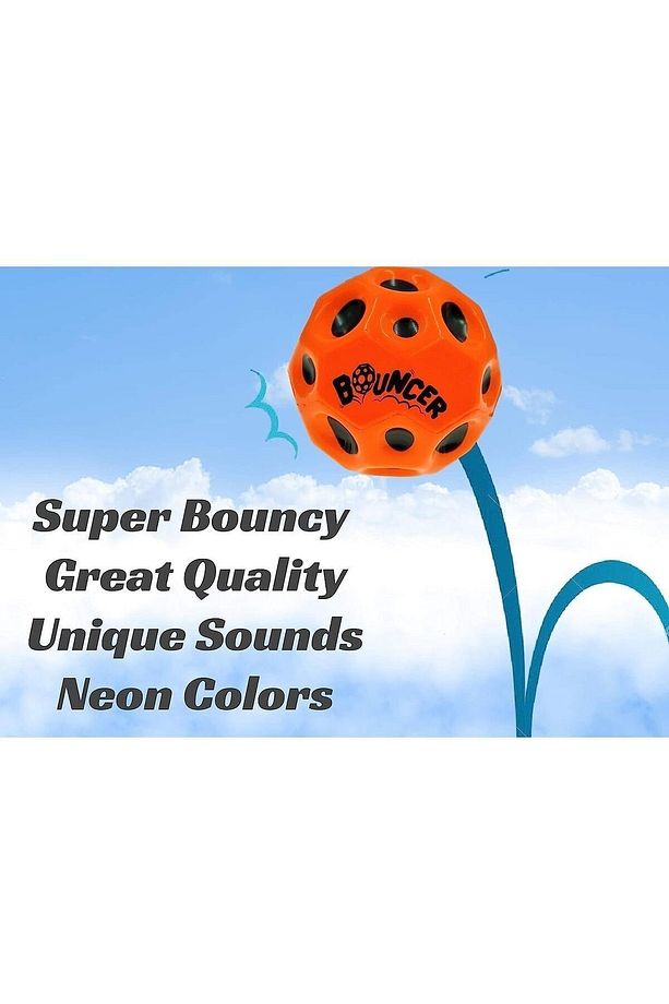 Yükseğe Zıplayan Delikli Bouncer Ball Space Ball Süper Uzay Topu 2 Adet Ay Top Moon Ball - 7