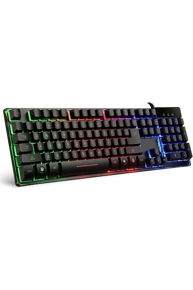 Gmk9 Stalker Warrior Siyah Usb Rainbow Aydınlatmalı Q Rgb Metal Tabanlı Gaming Klavye - 1