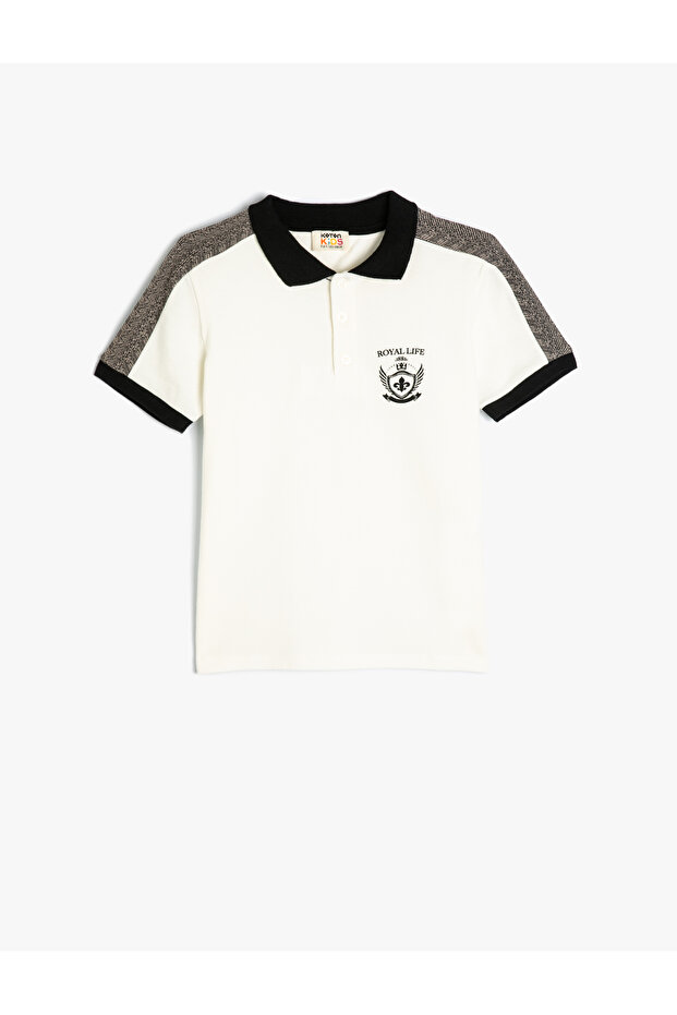 Polo T-Shirt Short Sleeve Button Detailed Cotton