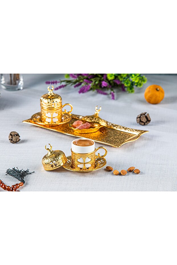 طقم قهوة كلوفر مستطيل لشخصين (125-K) - 2