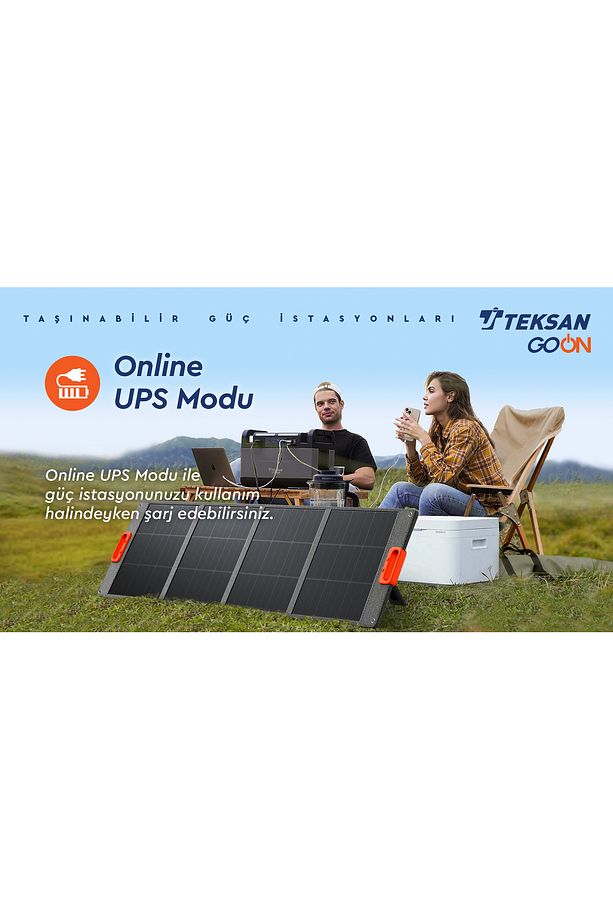 Go On 600w Taşınabilir Güç Istasyonu, Güç Kaynağı, Güneş Paneli Ile Şarj Desteği, Hafif, Lifepo4 - 8