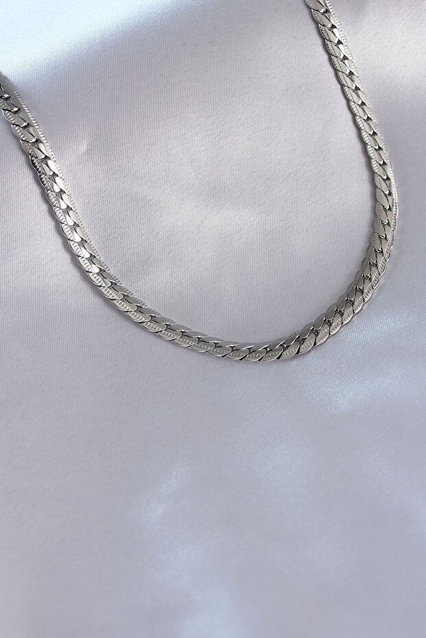 Steel Silver Color Chain Model Men's Necklace (55cm) 316L