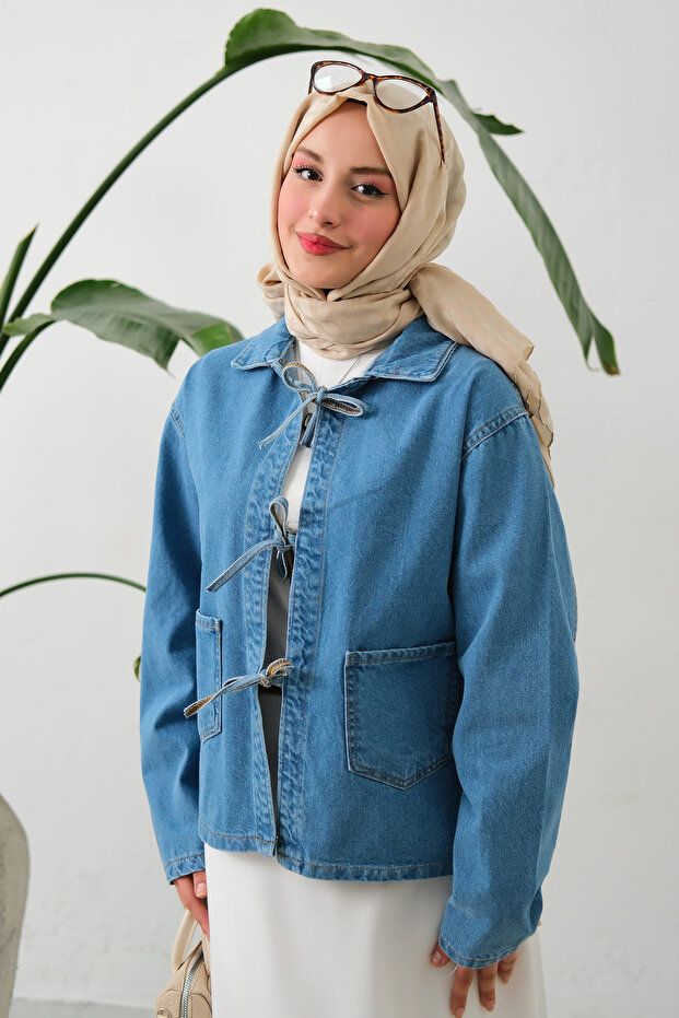 Short Crop Denim Jacket - 3