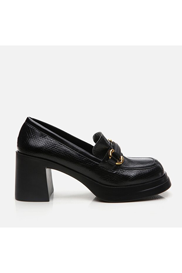Czarne damskie mokasyny - 1