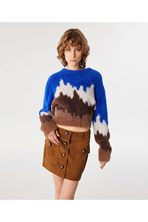 SÜET GÖRÜNÜMLÜ ETEK - 1