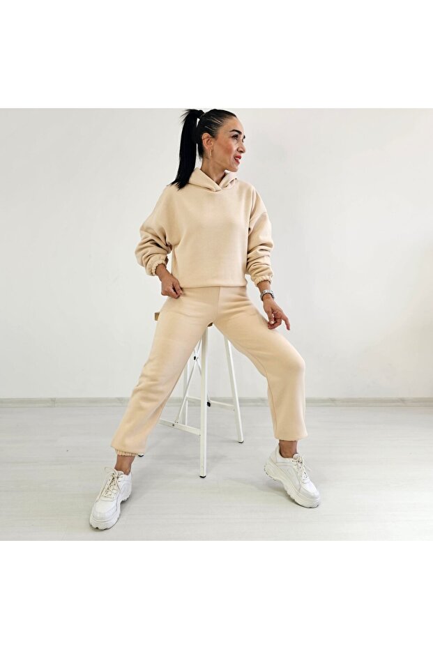 3 İp Kapşonlu Eşofman Takımı - 4