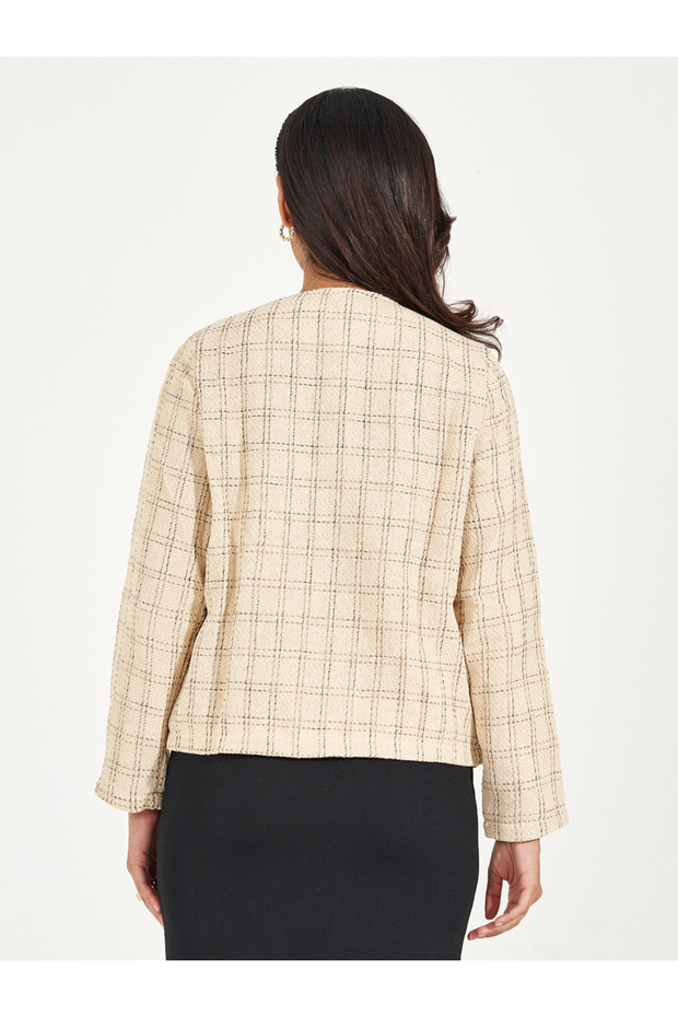 Regular Fit Tweed Jacket - 5