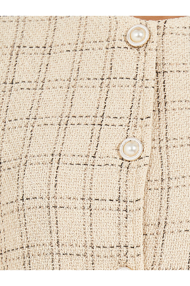Regular Fit Tweed Jacket - 4