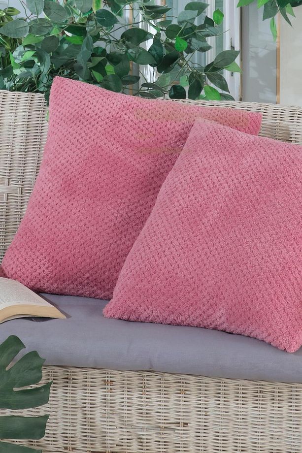 Softy / Wellsoft / Kırlent Kılıfı / 45x45 / 2 Adet Gül Kurusu - 2