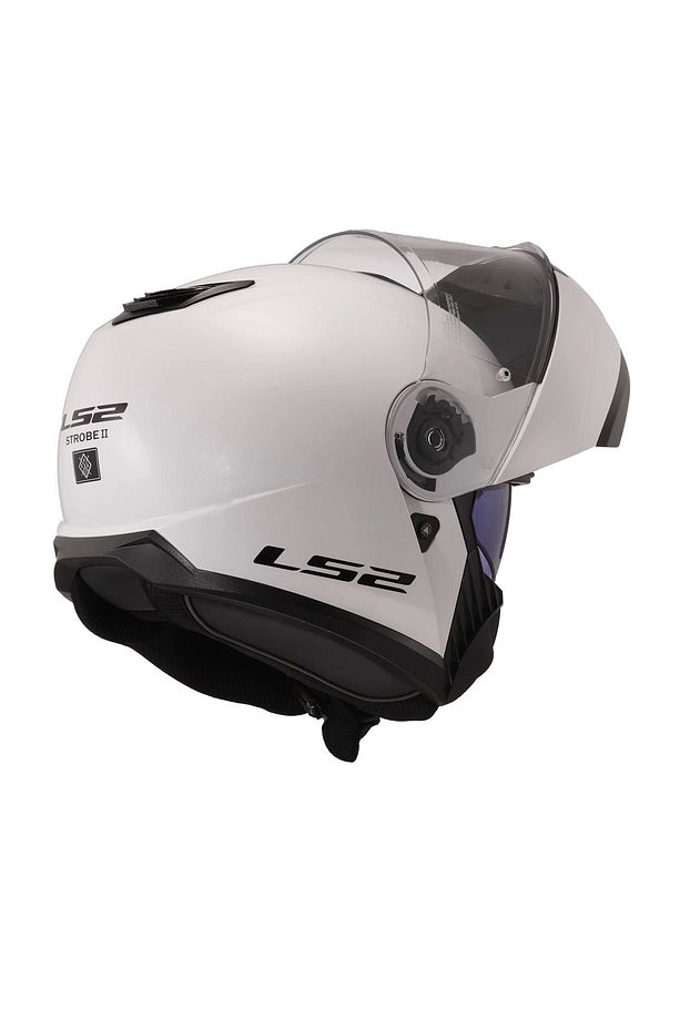 Strobe 2 Çene Açılır Beyaz Kask - 4
