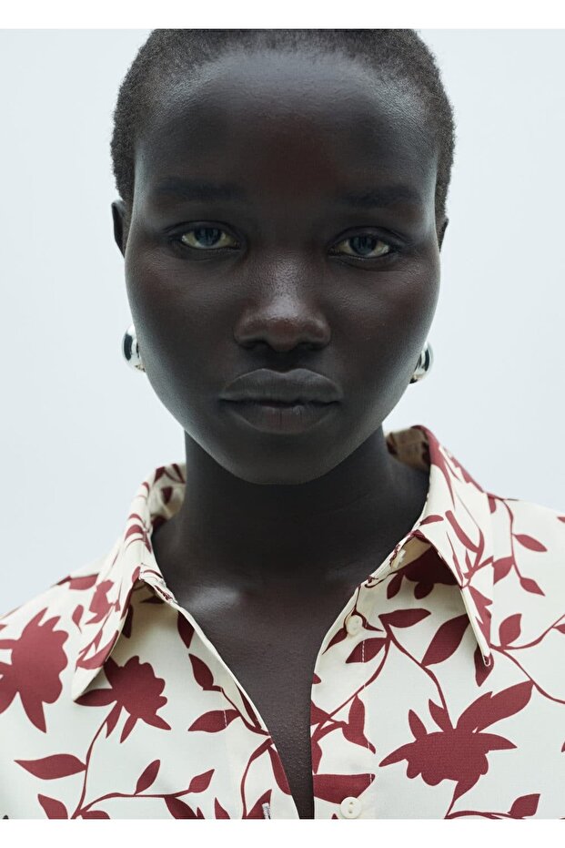 Çiçek desenli gömlek - 7