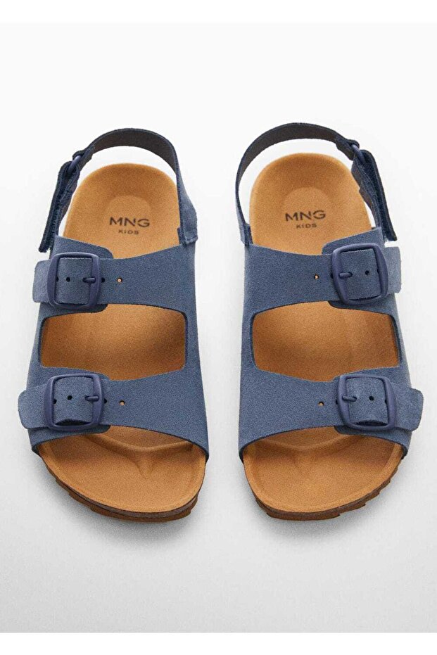 Tokalı deri sandalet - 5