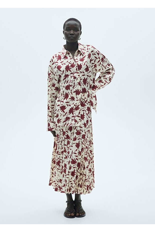 Çiçek desenli gömlek - 2