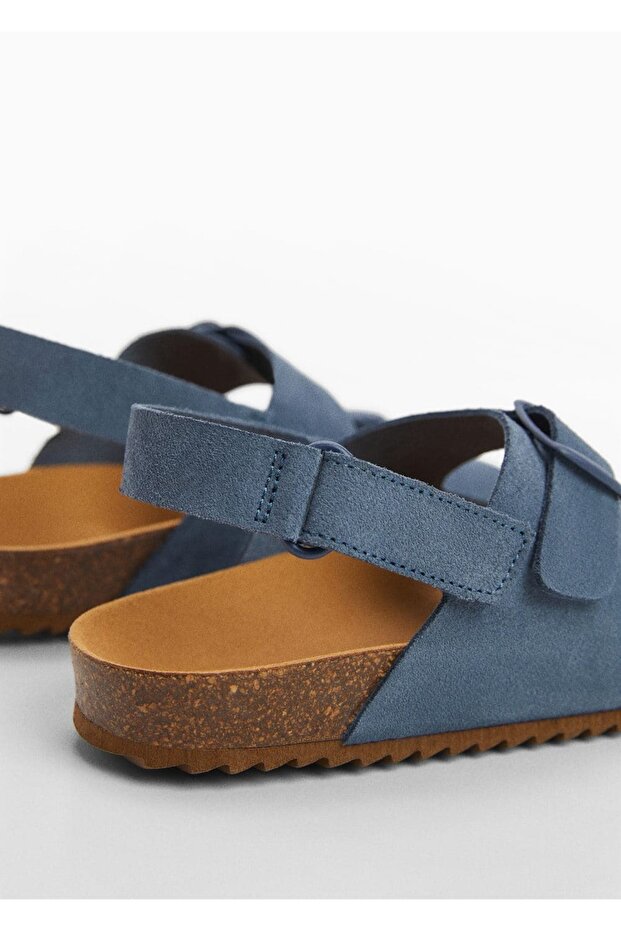 Tokalı deri sandalet - 4