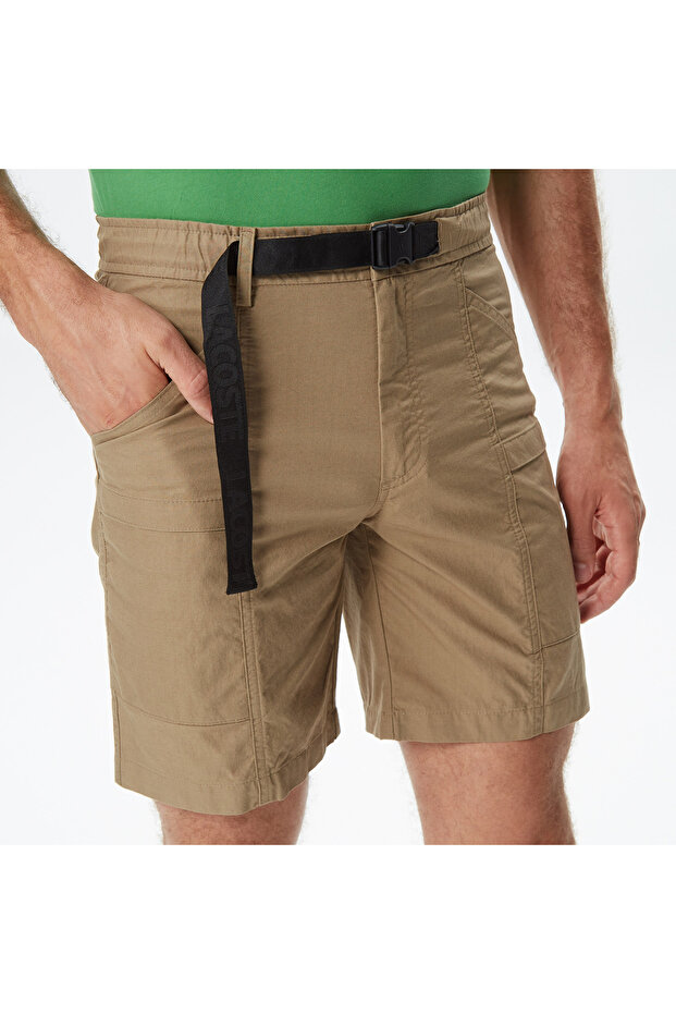 Erkek Regular Fit Bej Bermuda - 4