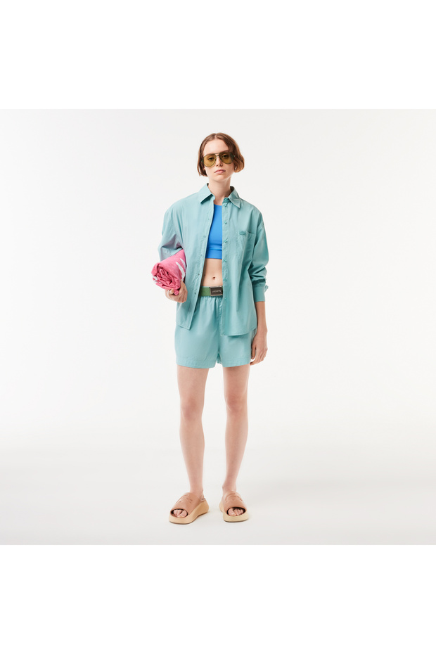 Kadın Açık Mavi Bermuda - 5