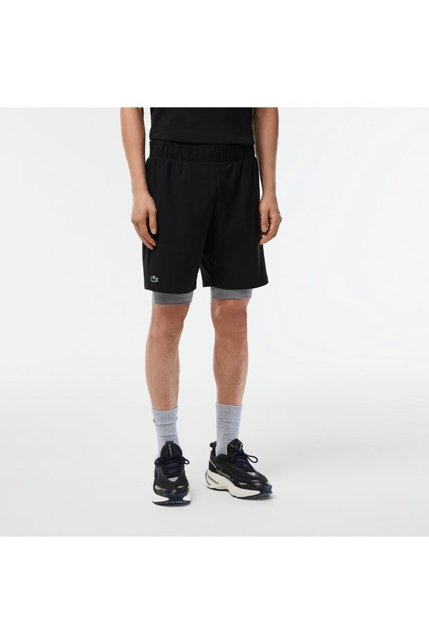 Erkek Regular Fit Siyah Şort - 2