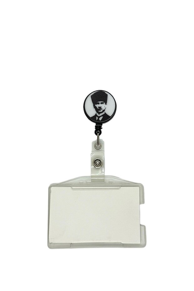 Ataturk 3 Themed Plexi Printed Yoyo Card Holder Yoyo Badge Holder
