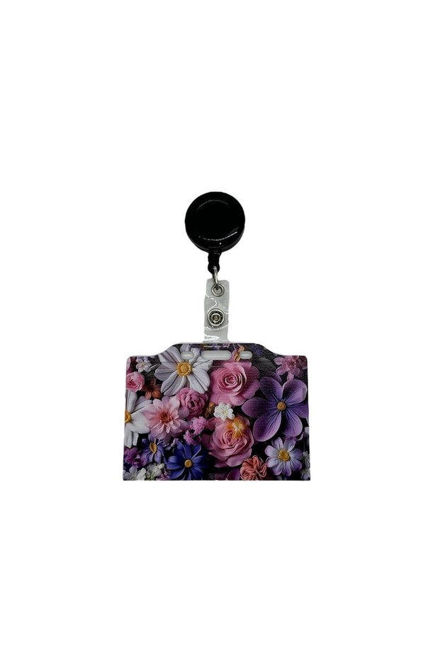 Colorful Flowers 2 Themed Horizontal Card Holder Card Protector