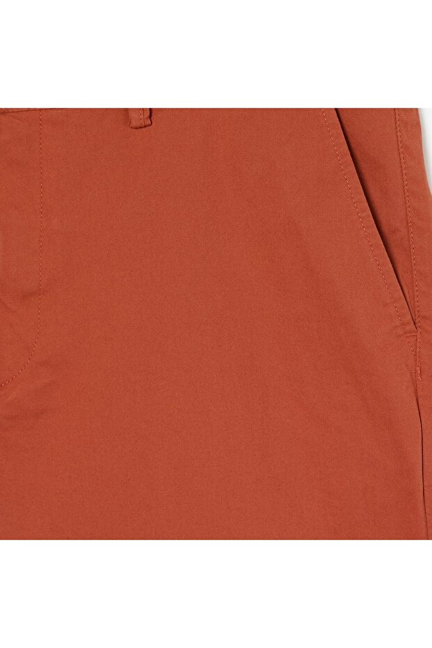 Erkek Turuncu Slim Fit Şort - 2