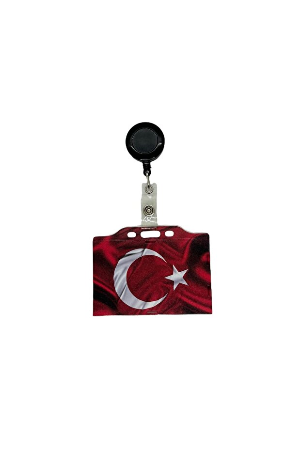 Turkish Flag Patterned Horizontal Card Protector