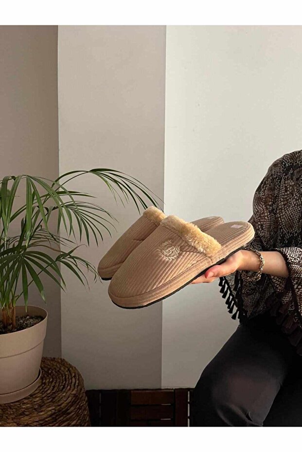 Men's Closed-Front Winter Slippers Daily Indoor Slippers Dowry Bohça