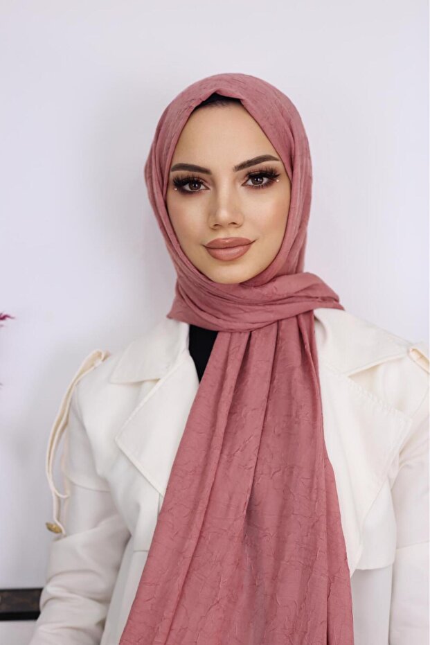 Tesettür Kadın Bambu Kraş Şal - 2
