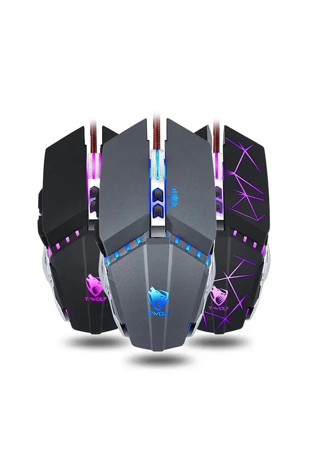 V7  MEKANİK OYUNCU MOUSE /Uyumlu 7 PROGRAMLANABİLİR TUŞ/RGB LED IŞIK / 4800 dpi - 1