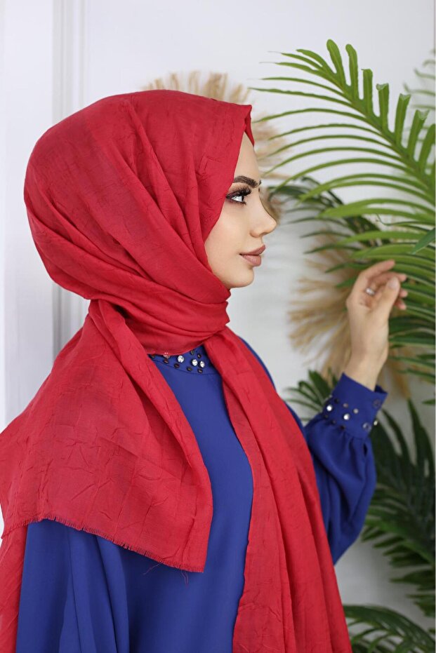 Tesettür Kadın Bambu Kraş Şal - 2