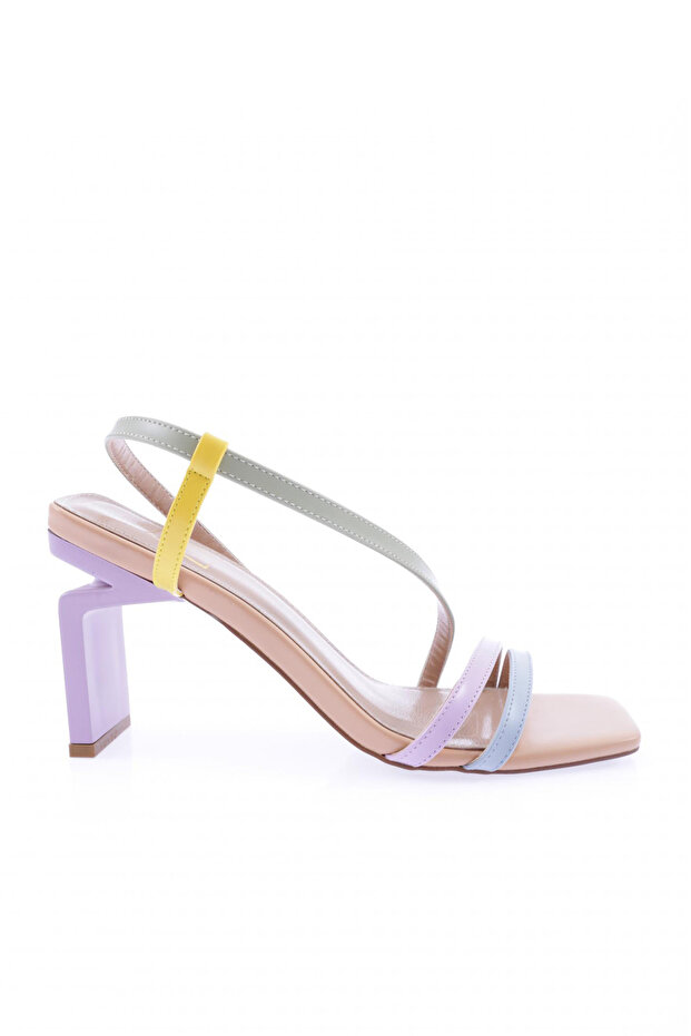 K9002 Women's Blunt Toe Cross-Strapped Heeled Sandals