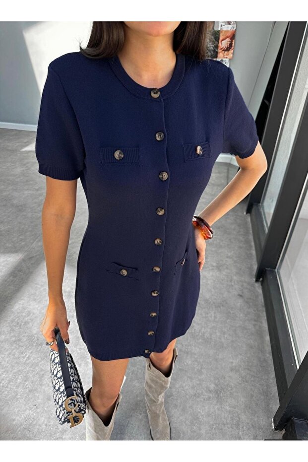 Yumuşak Doku Triko Elbise - 5