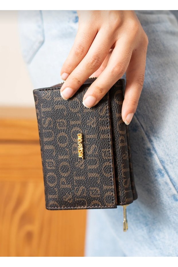 Justpolo Women's Wallet Multi-Compartment Card Holder Compartment Paper Money Compartment Shoulder Bag