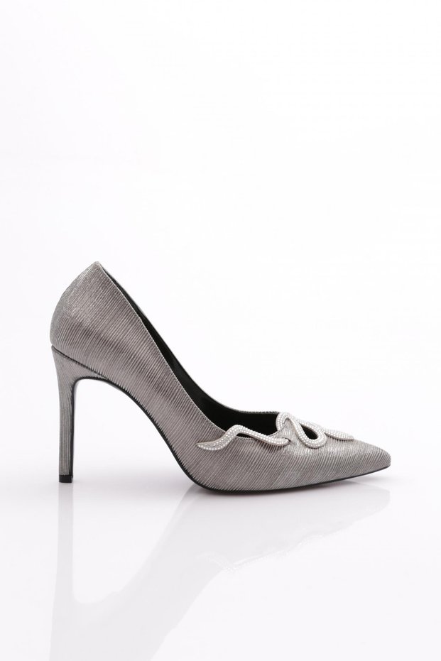 Women's Heeled Shoes Platinum Striped 62722859