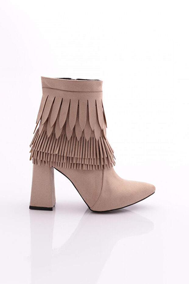 001 Women's Heeled Boots Mink Suede