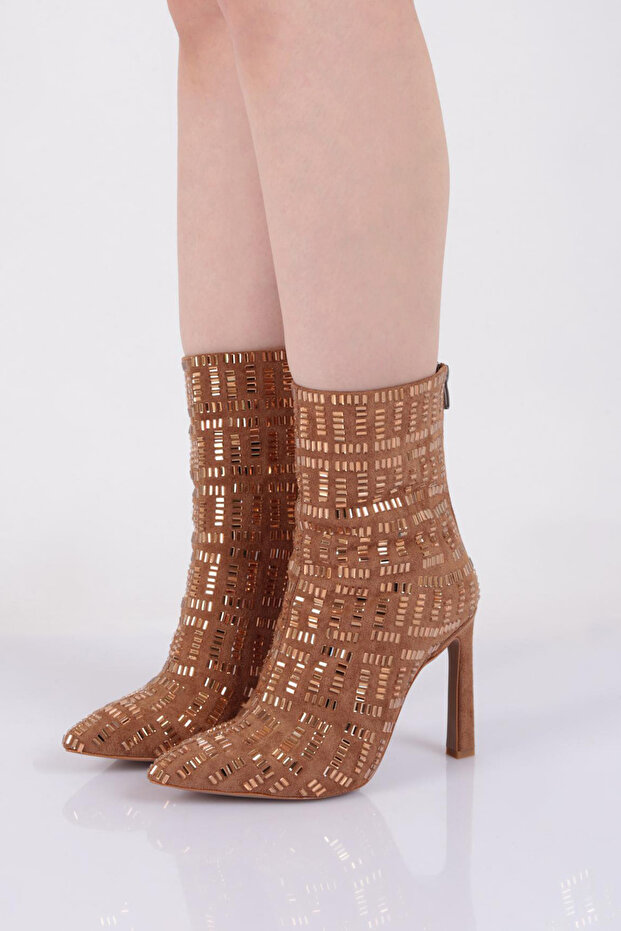 Kadın Topuklu Bot Taba Taba 39733210 - 5