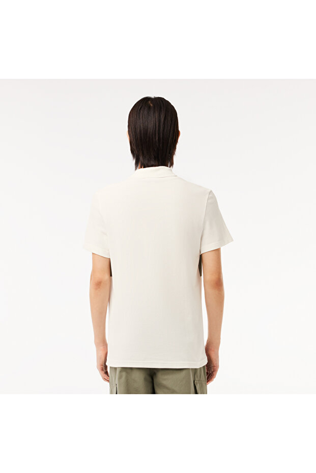 Unisex Regular Fit Renk Bloklu Bej Polo - 3