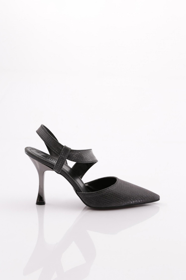Women's Ankle Wrap Heeled Shoes Platinum Crocodile 21233534