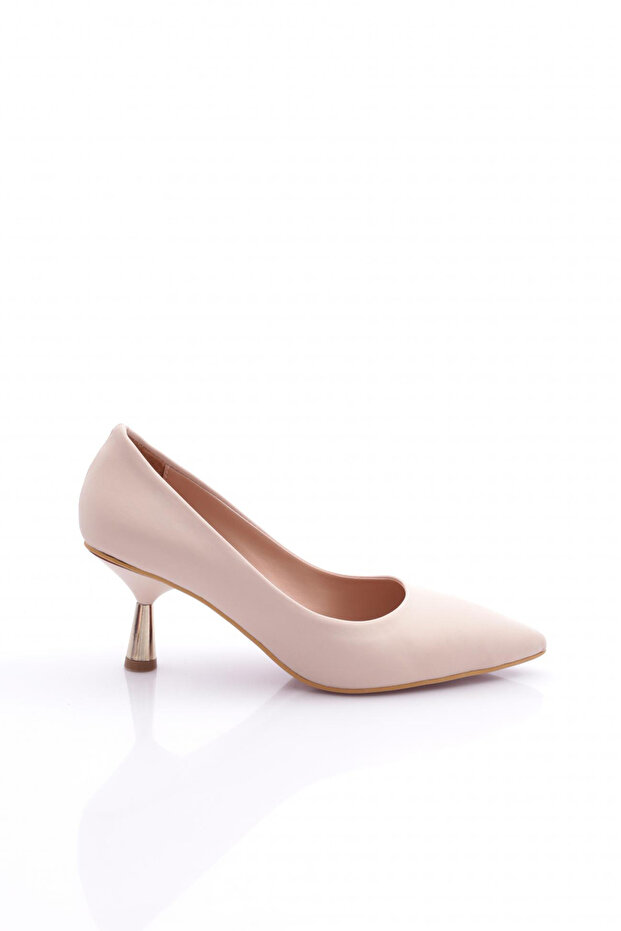 Women's Pointed Toe Low-Cut Heeled Shoes Skin Nubuck Satin 451221029