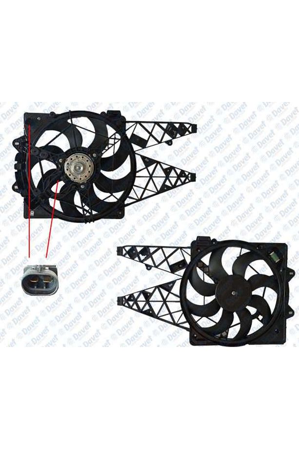 Fan Motoru Su Klıma Davlumbazlı Doblo 1.3 1.6 Multıjet 09 Teklı Fan - 1