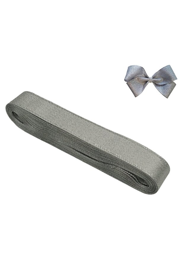Grosgrain Silver Glitter Ribbon, Gift Wrapping, Wedding, Party, Hobby and Decoration Ribbon, 10m -1Cm