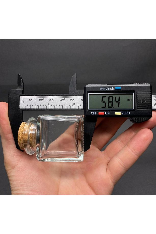 3 ADET 40 CC CAM KARE KAVANOZ MANTAR TIPALI - 40 ML KÖŞELİ KAVANOZ - 4