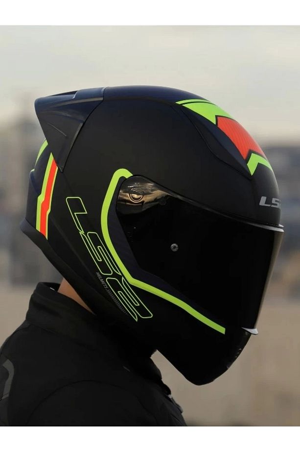 Rapıd 2 Race Extra Mat Neon Sarı-navy Mavi Kask Spoıler Siyah Cam - 3