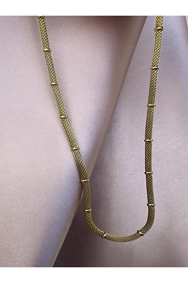 Kadın düğümlü hasır çelik kolye - 6