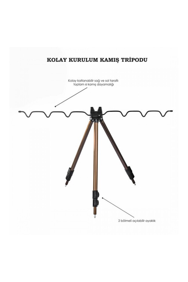 OLTA TRIPODU 120CM 3 BOĞUM KROM - 2