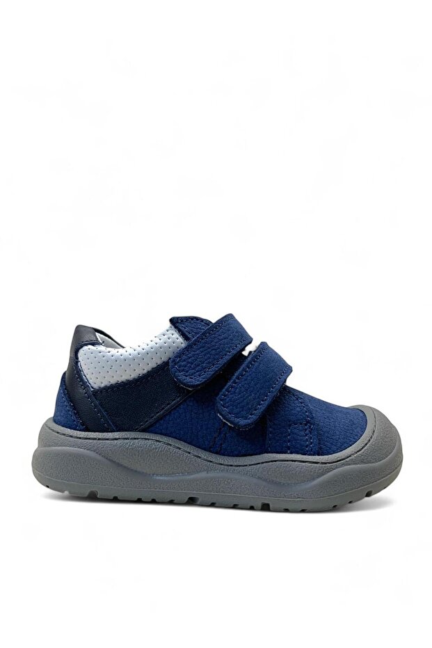159 Orthopedic 100% Genuine Leather Baby Boy Blue First Step Shoes