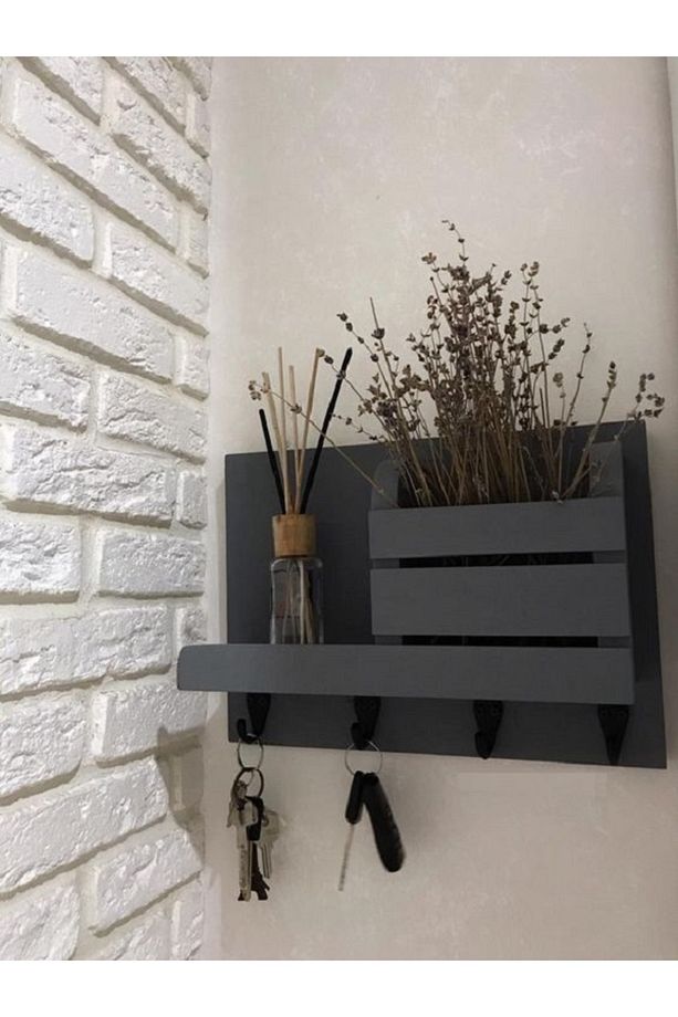 Dekoratif Anahtar Askısı, Duvar Askılı Anahtarlık, Ahşap Anahtarlık Askılığı, Kapı Süsü Anahtarlık - 3