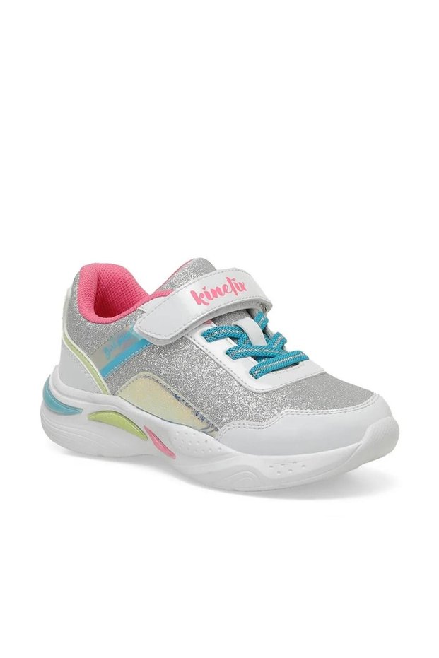 Glittery Hologram Sneakers for Girls - Sports Velcro Shoes