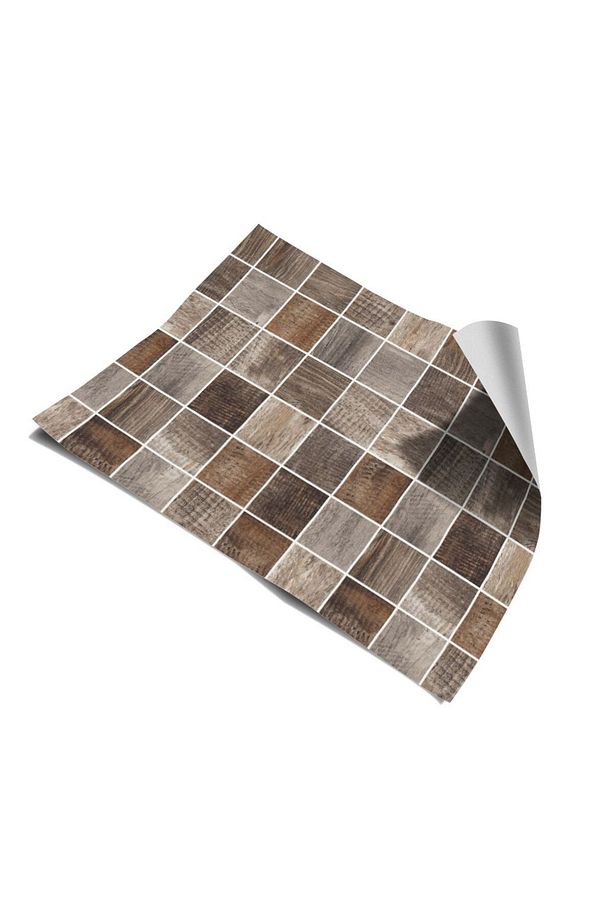 Mutfak Tezgah Arası Kendinden Yapışkanlı Folyo Kaplama Taş Ahşap Desen 60cmx100cm - 3