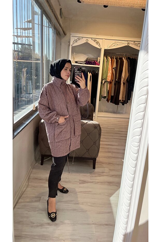 İNVEE 6913 Vizon Kapitone Ceket - 2